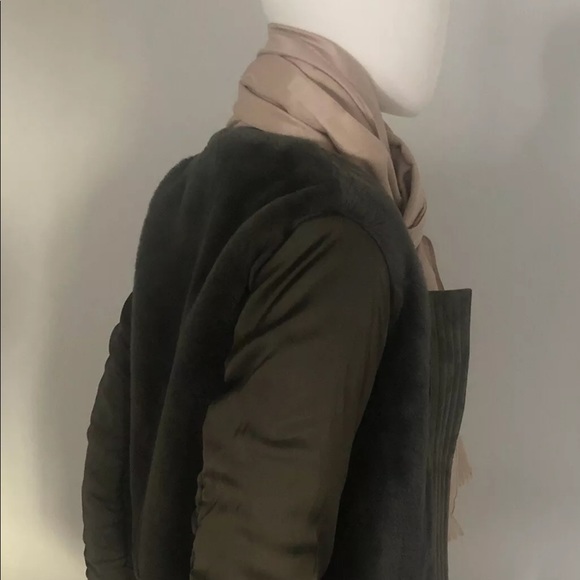 NWT ALL SAINTS 👀 Shearling Bomber Jacket Sz 2 ♨️ - Picture 5 of 8